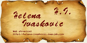 Helena Ivašković vizit kartica